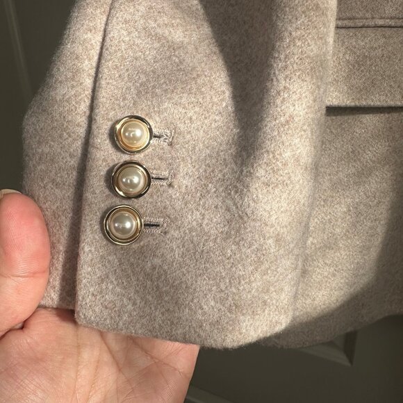 Brushed Herringbone Double Breasted Blazer 18 Petite - NEW - Picture 10 of 13